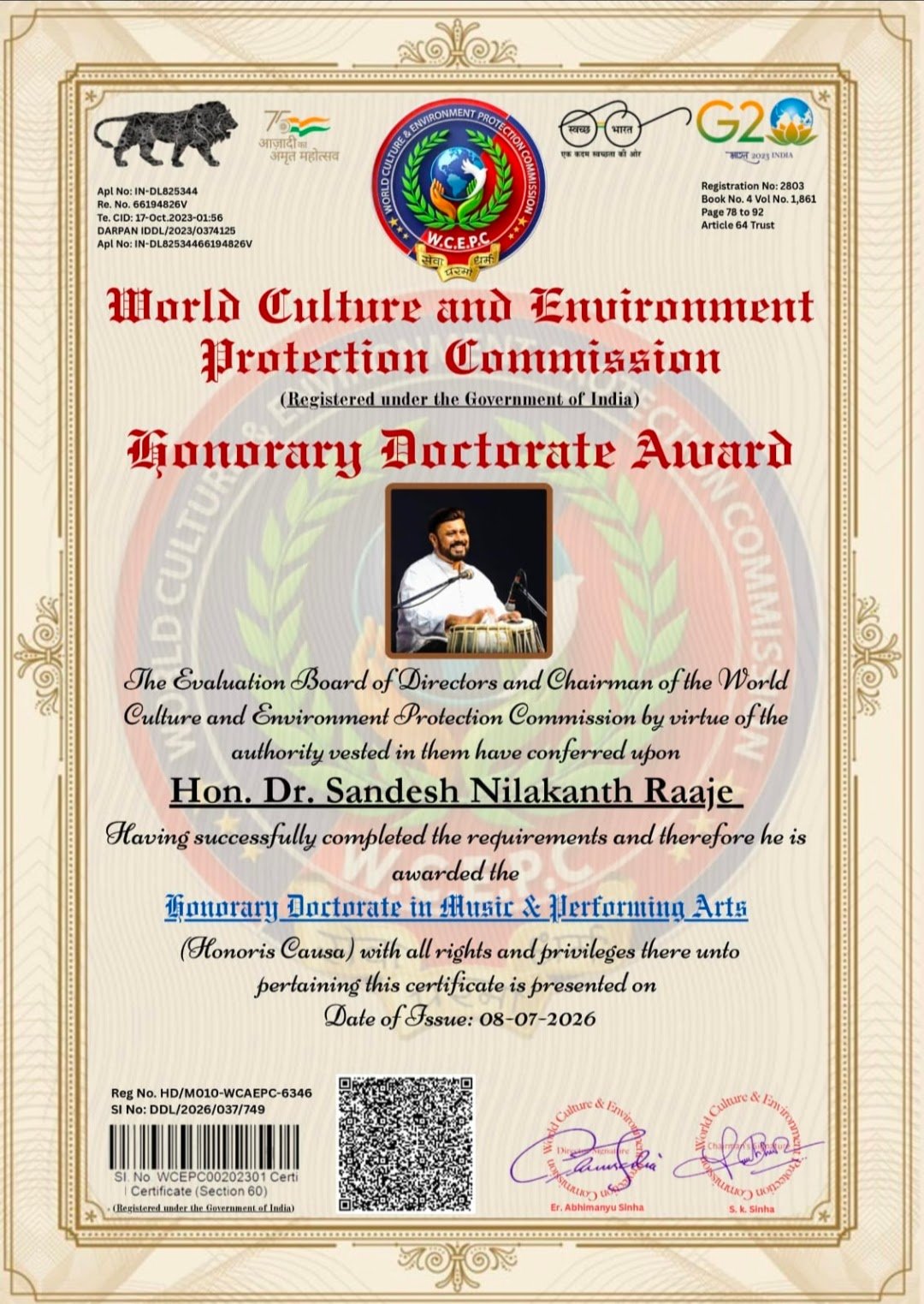 Sandesh Raaje achievement