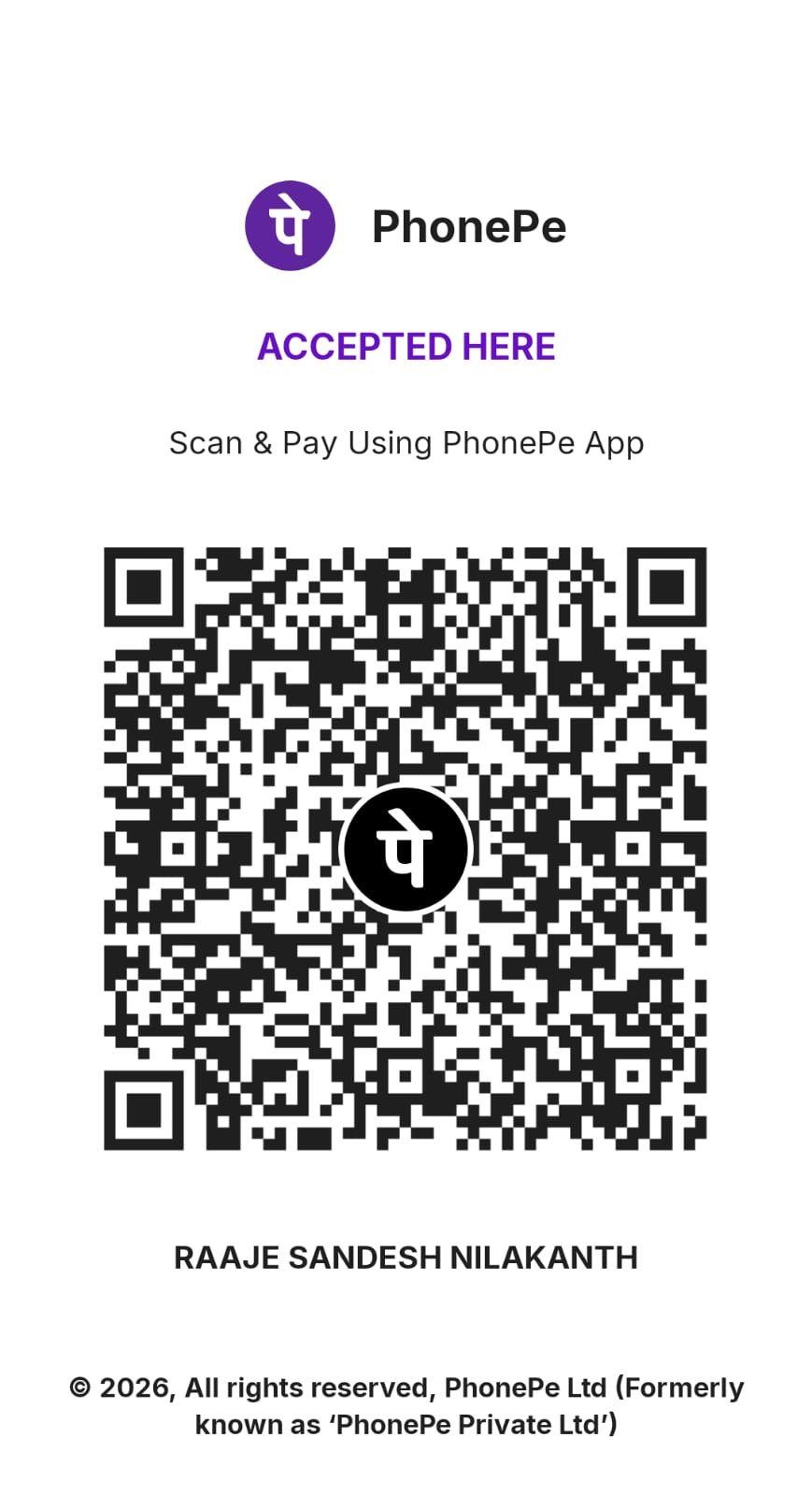 Contribution QR code
